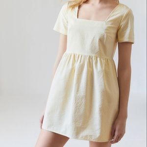 Pale yellow striped urban renewal dress